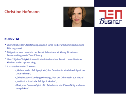 Profil - Christine Hofmann