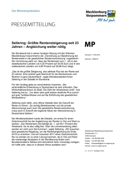 Gr&ouml;&szlig;te Rentensteigerung seit 23 Jahren &ndash; Angleichung weiter n&ouml;tig