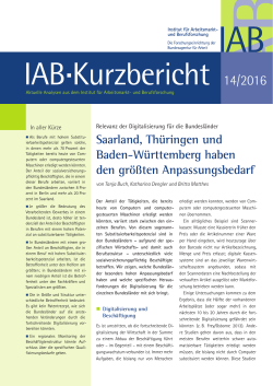 Relevanz der Digitalisierung für die Bundesländer: Saarland
