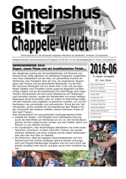 In dieser Ausgabe 22. Juni 2016