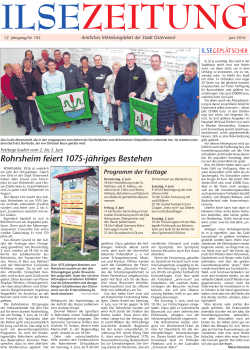 Ilse-Zeitung Nr. 105 v. 25.05.16 - Einheitsgemeinde Stadt Osterwieck