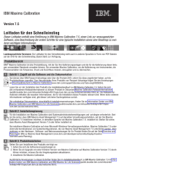 IBM Maximo Calibration Leitfaden f&uuml;r den Schnelleinstieg