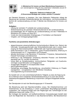E-Government-Strategie des Landes, zentrale IT