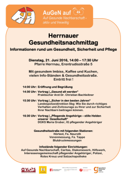Herrnauer Gesundheitsnachmittag - IG
