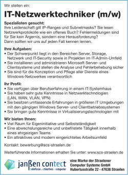 IT-Netzwerktechniker (m/w)