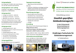 Informationsflyer Geb&auml;udemanager