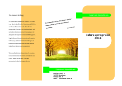 Jahresprogramm 2016 - Fachklinik Neue Rh&ouml;n