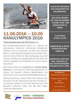 11.06.2016 – 10.00 kanulympics 2016