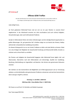 Offenes GEW-Treffen