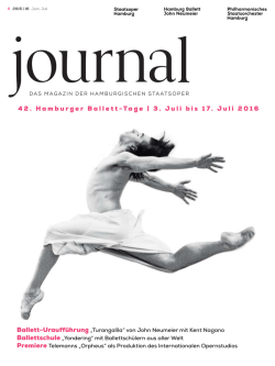 42. Hamburger Ballett-Tage | 3. Juli bis 17. Juli 2016