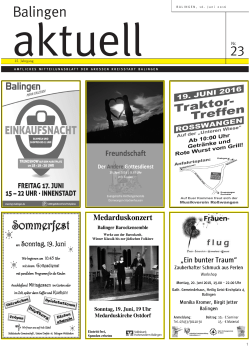 Balingen aktuell - in der Stadt Balingen