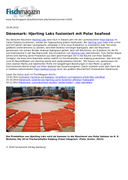 Dänemark: Hjerting Laks fusioniert mit Polar Seafood