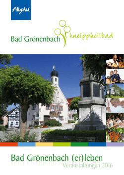 Bad Grönenbach (er)leben Bad Grönenbach (er)leben
