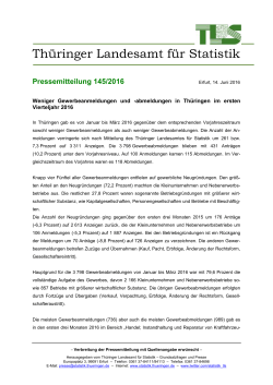 14.06.2016 - Thüringer Landesamt für Statistik