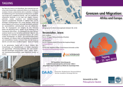 grenzen und Migration - Philosophische Fakult&auml;t