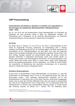 CBP Pressemeldung - Deutsche Bischofskonferenz