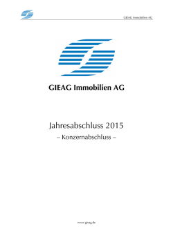 Jahresabschluss 2015 - GIEAG Immobilien AG
