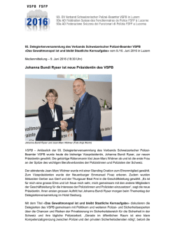 Johanna Bundi Ryser ist neue Pr&auml;sidentin des VSPB