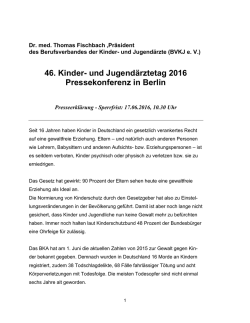 Dr. med. Thomas Fischbach - Berufsverband der Kinder
