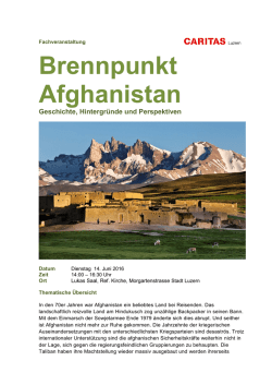 Flyer Fachveranstaltung Afghanistan