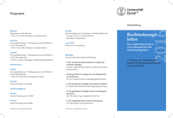 Programm  - Rechtswissenschaftliches Institut