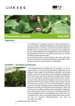 Pflanzenschutz aktuell 5/16 - Landwirtschaftliches Zentrum Liebegg