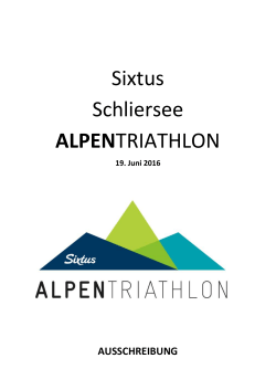 Ausschreibung - Sixtus Schliersee Alpentriathlon 2016