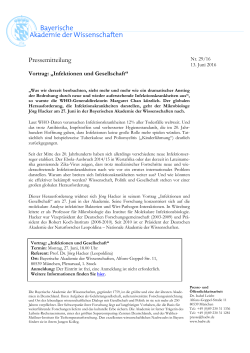 Pressemitteilung - Bayerische Akademie der Wissenschaften