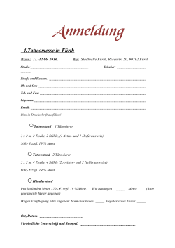 Anmeldung - Tattoomesse in Fürth