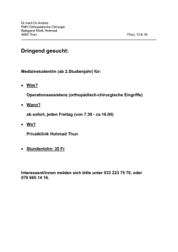 Dringend gesucht: