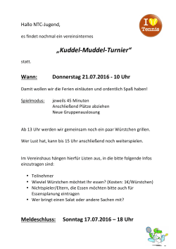 Kuddel-Muddel-Turnier - Neugrabener Tennisclub
