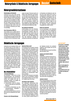 Dossier Gentechnik - Unterrichtsmaterialien | zebis