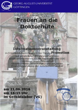 21. Juni 2016 - Veranstaltung des Gleichstellungsteams der