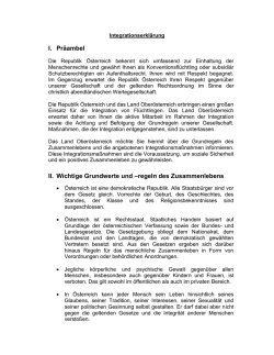 I. Pr&auml;ambel II. Wichtige Grundwerte und &ndash;regeln des
