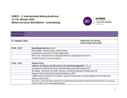 ICMEO &ndash; 3. Internationale M&auml;nnerkonferenz 17./18. Oktober 2016