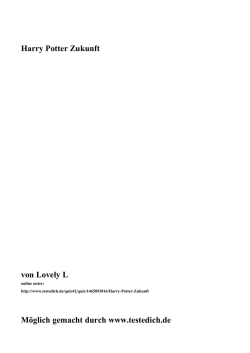 Harry Potter Zukunft von Lovely L M&ouml;glich gemacht durch www