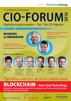 CIO-Forum 2016 - Programm - T