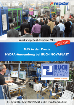 Workshop Best-Practice MES bei RUCH NOVAPLAST