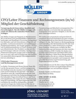 CFO/Leiter Finanzen und Rechnungswesen