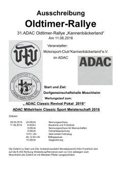 Oldtimer-Rallye - MSC-Kannenb&auml;ckerland eV im ADAC