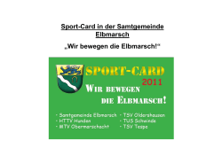 Die Sport-Card - Unser Verein