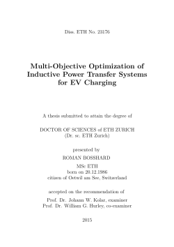 Multi-Objective Optimization of Inductive Power - ETH E