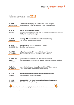 Jahresprogramm 2016