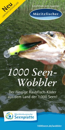 1000 Seen- Wobbler - Mecklenburgische Seenplatte