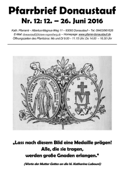 12.06. - 26.06.2016 - Pfarrei Donaustauf