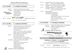 Gottesdienstordnung 5.-19.6.2016 (2 Wochen)