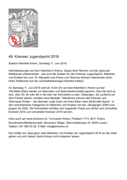 49. Krienser Jugendsprint 2016