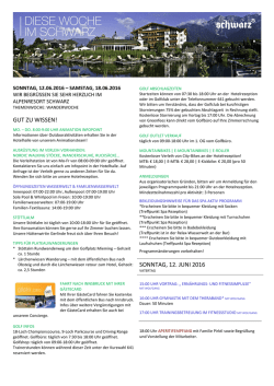 gut zu wissen! sonntag, 12. juni 2016