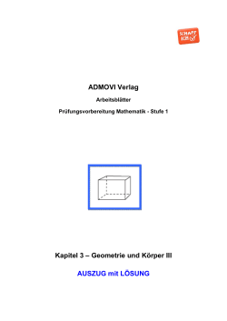 ADMOVI Verlag Kapitel 3 – Geometrie und Körper III AUSZUG mit
