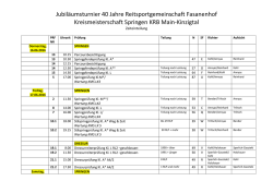 Jubil&auml;umsturnier 40 Jahre Reitsportgemeinschaft Fasanenhof